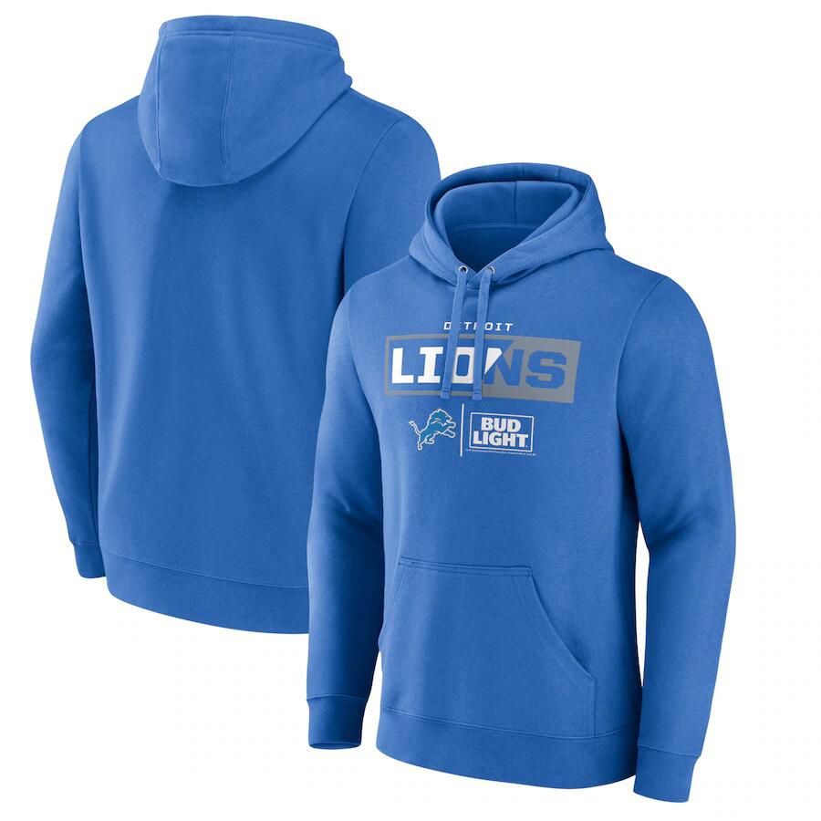Men 2023 NFL Detroit Lions blue Sweatshirt style 2